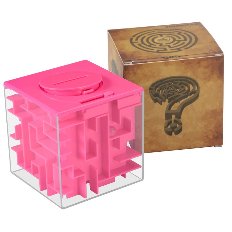 ThinkMax Money Maze Puzzle Box for Kids and Adults, Perfect Money Holder Maze Puzzle Gift Box (Pink) - Image 2